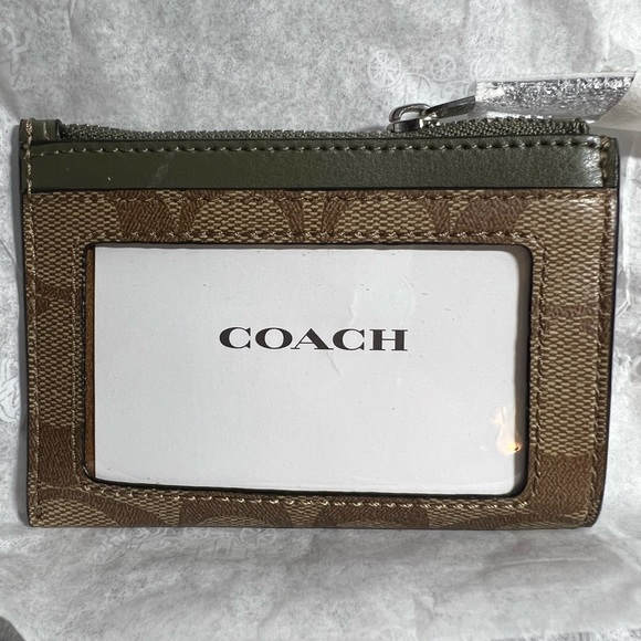 *NWT* Coach Mini Skinny Id Case In Signature Canvas - Picture 5 of 6